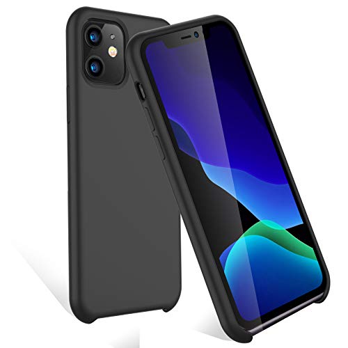 Product Cover AMZLIFE Compatible with iPhone 11 Case 2019, Shockproof Silicone Case & Soft Heavy Drop Protective Gel Rubber Protector Cover Case Designed for iPhone 11 6.1 inch - Matte Black