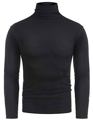 Product Cover AUDIANO Men Turtleneck Shirts Casual Slim Fit Basic Tops Thermal Pullover Tops