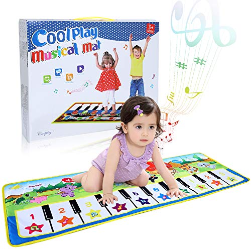 Product Cover Music Piano Mat, SUPTEMPO Keyboard Playmat Kids Musical Mats Portable&Safe Musical Dance Mat Early Education Toys Gifts For Kids Toddler Girls Boys Christmas