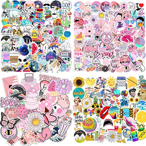 Product Cover 309 Pcs Cute Stickers,Laptop and Water Bottle Decal Sticker Pack for Teens, Girls, Women Vinyl Stickers Waterproof