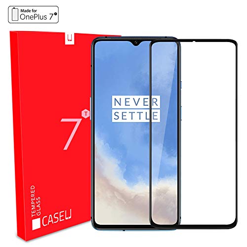 Product Cover Case U Full Glue Tempered Glass for OnePlus 7T (Black) Edge to Edge Full Screen Coverage with Easy installation kit (Pack of 1, Black)