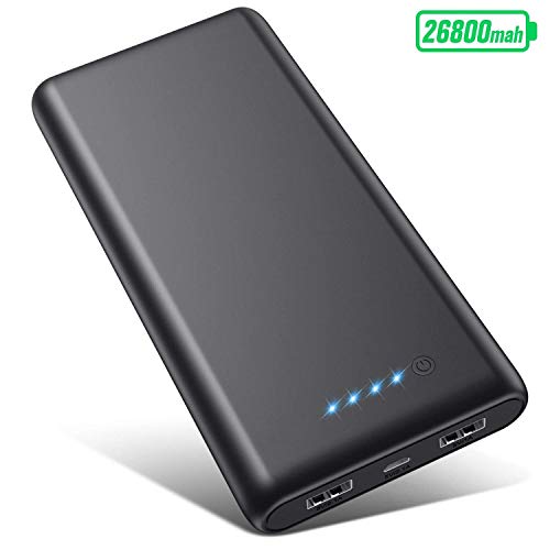 Product Cover Portable Charger Power Bank 26800mah, Ultra-High Capacity Safer External Cell Phone Battery Pack Compact with High-Performance Cells & 2 USB Output, Smart Charge for Smartphone, Android, Tablet & etc