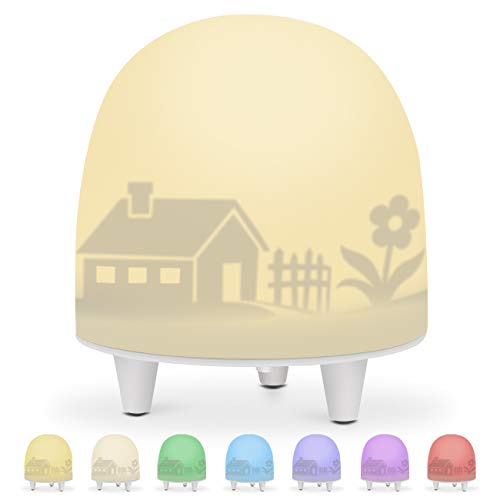 Product Cover Night Lights for Kids, Soft Silicone Baby Night Light with Touch Sensor and Color Changing Mode, Portable and Rechargeable Nursery Lamp