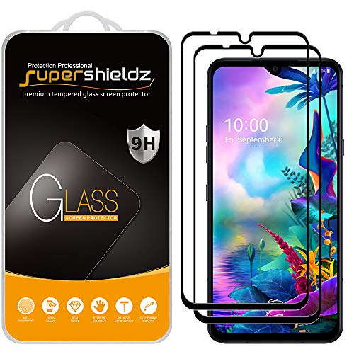 Product Cover (2 Pack) Supershieldz for LG G8X ThinQ (Not Work for The Dual Screen) Tempered Glass Screen Protector, Anti Scratch, Bubble Free (Black)