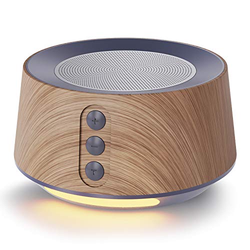 Product Cover White Noise Machine for Baby Sleep & Relaxation, Letsfit Sound Machine with 14 Soothing Soundtracks, Adjustable Night-Light Sleep Machine for Nursery, Office Privacy and Traveling. Wood Grain Edition