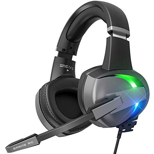 Product Cover BENGOO GM7 Gaming Headset Headphones for PS4, Xbox One, PC Controller Surround Sound Over Ear Headphones with Noise Canceling Microphone, LED RGB Light On-Line Volume for Laptop Mac PS3 Playstation