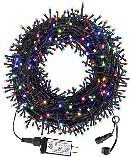 Product Cover 105FT 300LED Christmas Lights Outdoor Indoor, 8 Modes Christmas Lights - UL Certified - Outdoor Indoor Fairy Lights Christmas Tree, Patio, Garden, Party, Wedding, Holiday (4 Sets CONNECTABLE) Colore