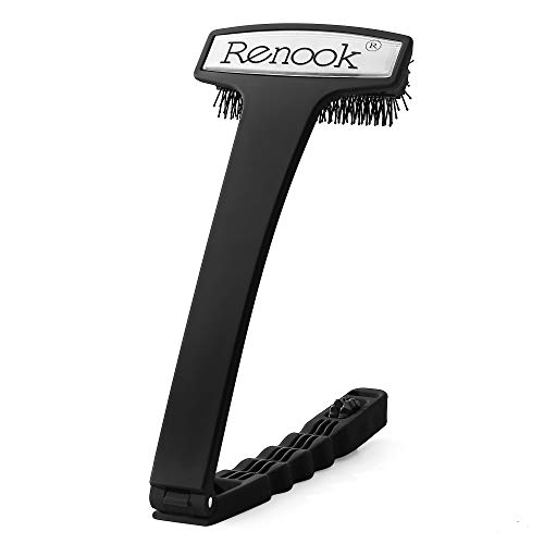 Product Cover RENOOK Folding Back Scratcher, Over-Sized Bristled Scratching Head Body Brush, Long Handle with Massage Rollers, Labor-Saving and Flexible!