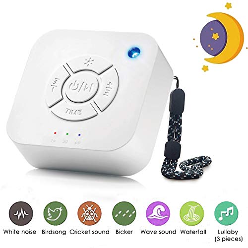 Product Cover White Noise Machine,White Noise Sound Machine for Sleeping& Relaxation Sleep Sound Machine for Baby Adult Kid Natural Soothing Sound Sleep Therapy for Home Office Travel-Auto-Off Timer&Memory Function