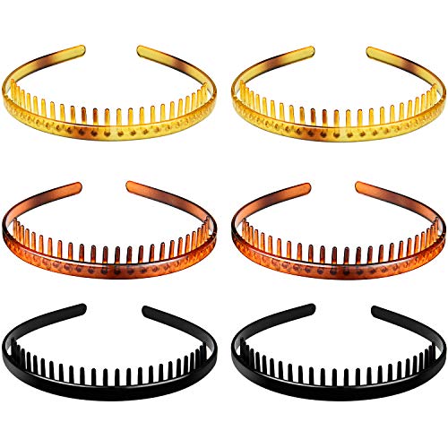 Product Cover 6 Pieces Teeth Headband Plastic Comb Hairband Hair Hoop Accessory for Women Girls