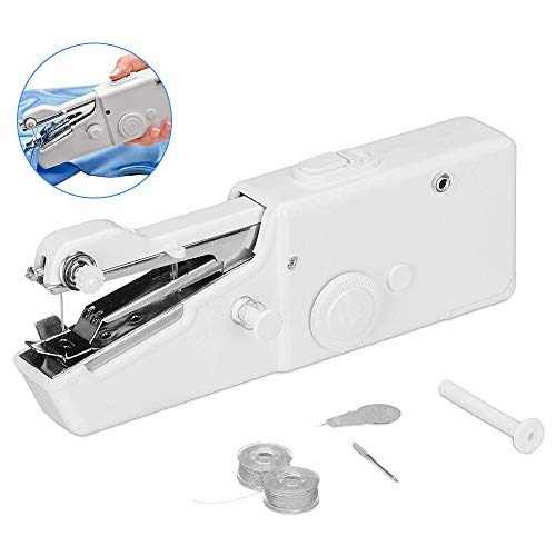 Product Cover Handheld Sewing Machine, Cordless Handheld Electric Sewing Machine, Quick Handy Stitch for Fabric Clothing Kids Cloth Pet Clothes Home Handy Stitch for Clothes Quick Repairing