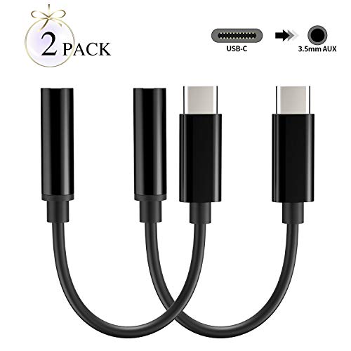 Product Cover USB C Headphone Adapter, Type C to 3.5mm Earphone Jack Compatible for Google Pixel 3/3 XL/4/4 XL, Galaxy Note 10/Note 10 Plus, OnePlus 7Pro, iPad Pro 2018 and More USB C Devices