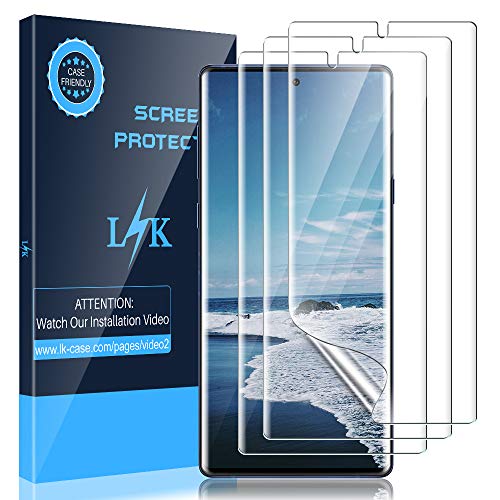 Product Cover LK [3 Pack] Screen Protector for Samsung Galaxy Note 10 Plus/Note 10+ / Note 10 Plus 5G Flexible Film (Ultrasonic Fingerprint Support) Self Healing HD Clear, Case Friendly