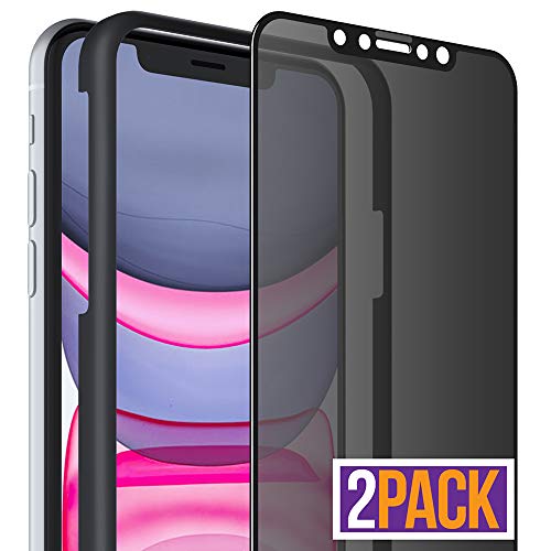 Product Cover FlexGear Privacy Screen Protector for iPhone 11 [Full Coverage] Tempered Glass (2-Pack)