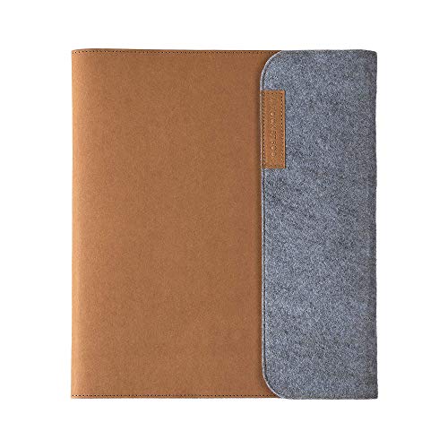 Product Cover Rocketbook Smart Notebook Folio Cover - 100% Recyclable, Biodegradable Cover with Pen Holder, Magnetic Clasp & Inner Storage - Mars Sand Tan, Executive Size (6