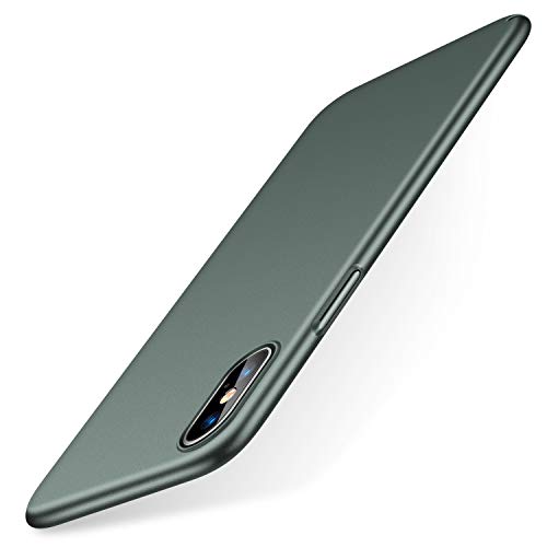 Product Cover TORRAS Slim Fit iPhone Xs Case/iPhone X Case, Hard Plastic PC Super Thin Mobile Phone Cover Case with Matte Finish Coating Grip Compatible with iPhone X/iPhone Xs 5.8 inch, Midnight Green