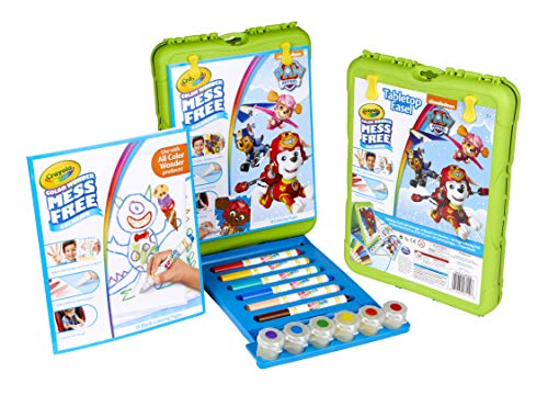 Product Cover Crayola Color Wonder Travel Esel Paw Patrol Pages with Bonus Pages, Markers and Color Wonder Paint Coloring Travel Books and Esel 61 Piece MEGA Set