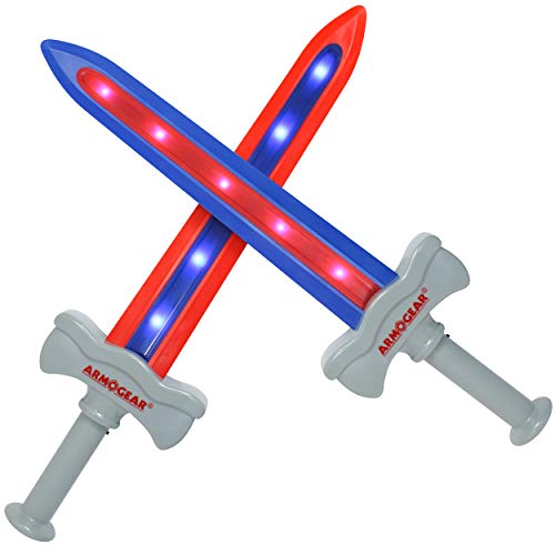 Product Cover ArmoGear Kids Toy Sword Battle Electronic Game - Contains 2 Interactive Play Swords - LED Lights, Sound Effects & Intelligent Score Tracker - 100% Child Safe
