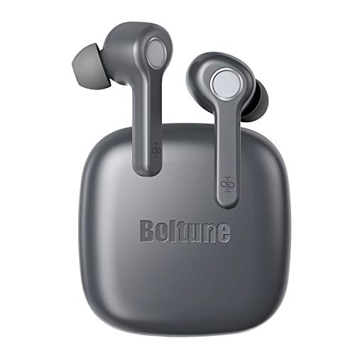 Product Cover Wireless Earbuds, [Upgraded] Boltune Bluetooth V5.0 in-Ear Stereo [USB-C Quick Charge] IPX7 Waterproof Wireless Headphones 40Hours Playing Time Bluetooth Earbuds Built-in Mic Single/Twin Mode, Grey