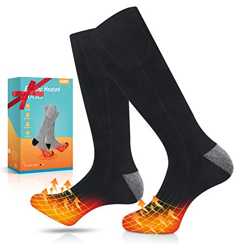 Product Cover Jomst Heated Socks for Men Women, Rechargeable Electric Battery Powered Sox,3 Heating Settings Heated Sock for Skiing Hunting, Fits US Size 6-14.