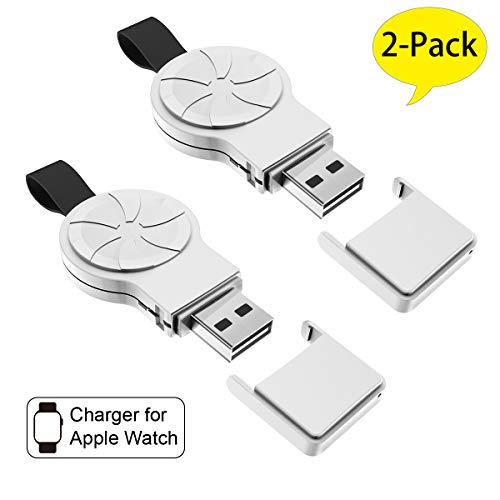 Product Cover Wireless Charger Compatible with Apple Watch, Portable Adjustable Magnetic Charger with Size USB Portable Easily Travel Outdoor Lightweight Fast Charging for Apple Watch Series 5 4 3 2(White)
