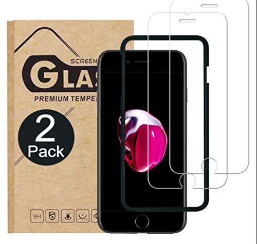Product Cover GangII [2-Pack] Screen Protector for iPhone 8 Plus/iPhone 7 Plus/iPhone 6 Plus Tempered Glass Screen Protector[Alignment Frame Easy Installation] with Lifetime Replacement Warranty