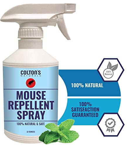 Product Cover Colton's Naturals Mice Repellent - 32 Ounce -Mouse Repellent Spray - 100% Natural Peppermint Oil to Repel Mice, Rodent Repellent - Natural Deterrent to Rats & Mice - Best Alternative to Mouse Trap