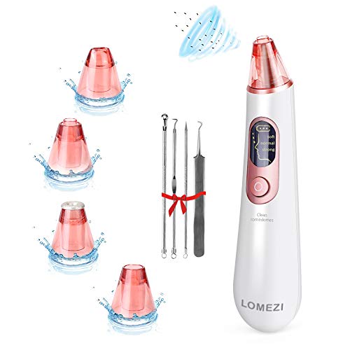 Product Cover LOMEZI Blackhead Remover Blemish Removal Cleaner Rechargeable Pore Vacuum Comedone Acne Extractor Tool with LED Display Beauty for blackhead, comedones, acne, pimple, zit, white heads, Grease, Oil