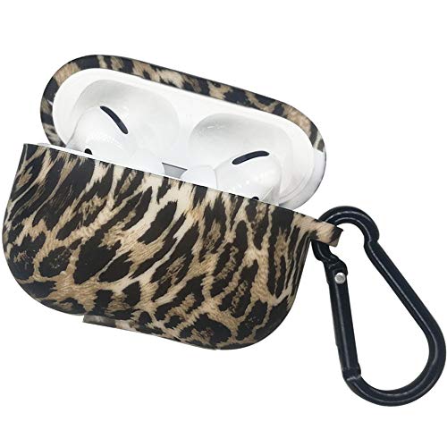 Product Cover ONGHSD for Airpods Pro Wireless Charging Case with Keychain Silicone Skin Protective Cover for Airpod Pro 2019 Funny Leopard Print Protector Shell for Apple Airpods 3 Case Cover