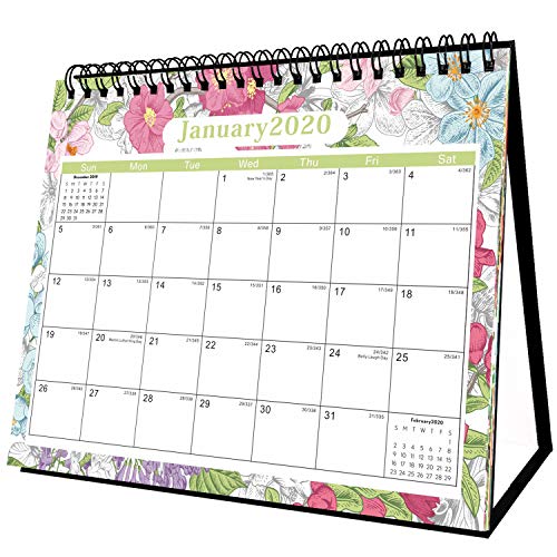 Product Cover 2020 Desktop Calendar - Stand Up Desk Calendar 8'' x 6'' Standing Easel Table Calendar Small Desktop Calender