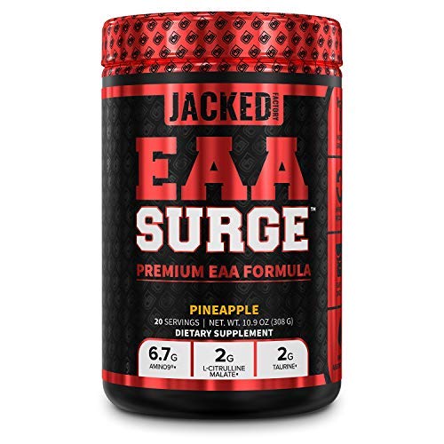 Product Cover EAA Surge Premium EAA Supplement - 9 Essential Amino Acids Intra Workout Powder Supplement w/L-Citrulline, Taurine, and More for Muscle Building, Strength, Pumps, Endurance, Recovery - Pineapple, 20sv