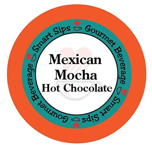 Product Cover Smart Sips, Mexican Mocha Hot Chocolate, 24 Count, Single Serve Hot Cocoa Cups Compatible With All Keurig K cup Machines