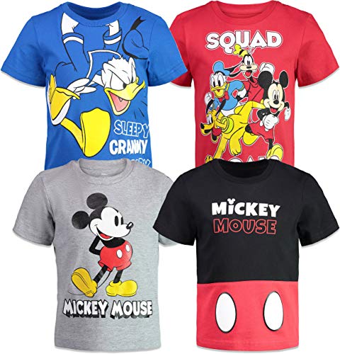 Product Cover Disney Mickey Mouse Boys' 4 Pack T-Shirts: Donald Duck Goofy Pluto