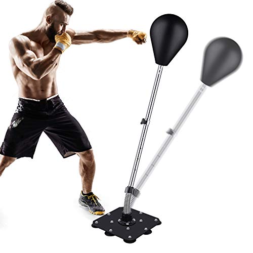 Product Cover riklos Boxing Bag Speed Punching Bag Free Standing Reflex Bag with Adjustable Height Stress Relief Fitness Strong Durable for Kids Teenagers Adults Home Gym