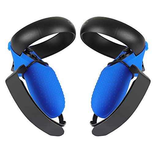 Product Cover Esimen Touch Controller Grip Cover for Oculus Quest/Rift S Wrist Strap Anti-Throw Handle Protective Sleeve Suit (Blue)