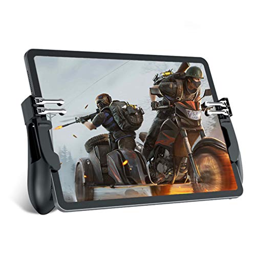 Product Cover Mobile Game Controller for iPad/Tablets, EMISH Six Finger Game Joystick Handle Trigger Aim Button L1R1 Shooter Gamepad for PUBG/Fornite/Knives Out