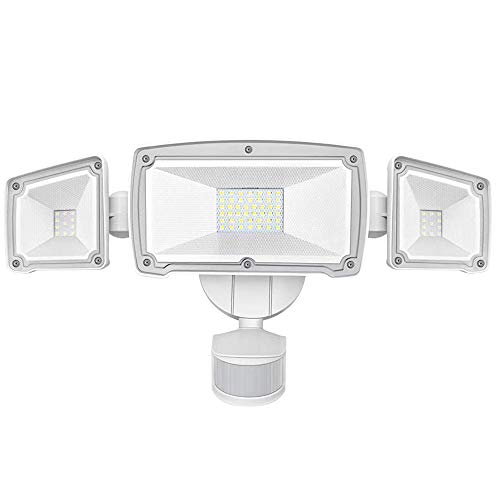 Product Cover AUSPICE LED Security Lights Motion Sensor Outdoor, Flood Light with 3 Adjustable Heads 4000LM 42W 6000K Daylight Floodlights IP65 Waterproof for Garage, Patio, Garden, Porch&Stair