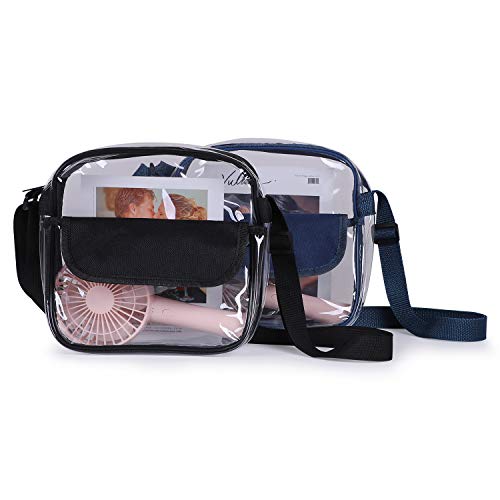 Product Cover 2 Pack Clear Bag Stadium Approved See Through Bag for NCAA, NFL, PGA, Concert