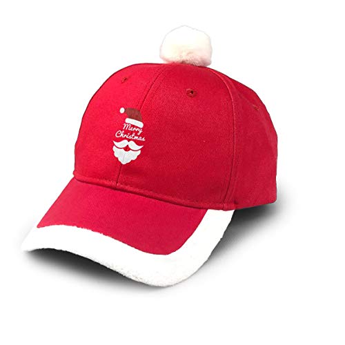 Product Cover KKMKSHHG Merry Christmas Hat Unisex Adult Vintage Adjustable Santa Baseball Cap Red/White
