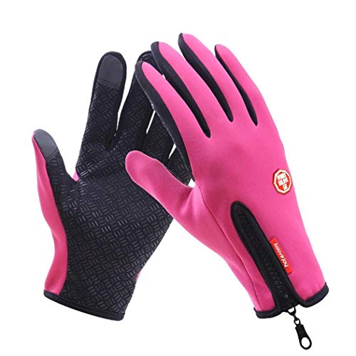 Product Cover Ladiy Waterproof Outdoor Sports Hiking Winter Cycling Zipper Touch Screen Gloves Cold Weather Gloves