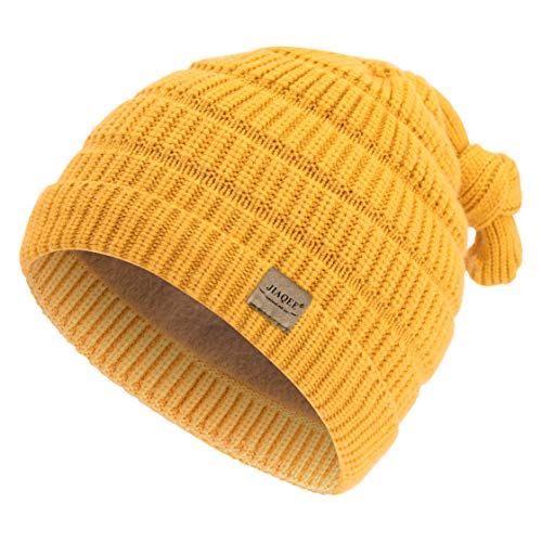 Product Cover Jiaqee Baby Beanie Hat Infant Toddler Winter Warm Knitting Lamb Fleece Lined Caps for Boys Girls