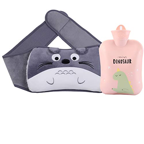 Product Cover Hot Water Bottle with Waist Cover,Cartoon Warm Water Bag Rubber Hot Water Pouch for Pain Relief,Arthritis, Headaches, Hot and Cold Therapy