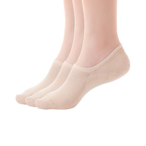 Product Cover KKSSQUEEN Womens No Show Socks 3-6 Pack Casual Low Cut Sock Liners With Non Slip Grips Women's Cotton Invisible Socks
