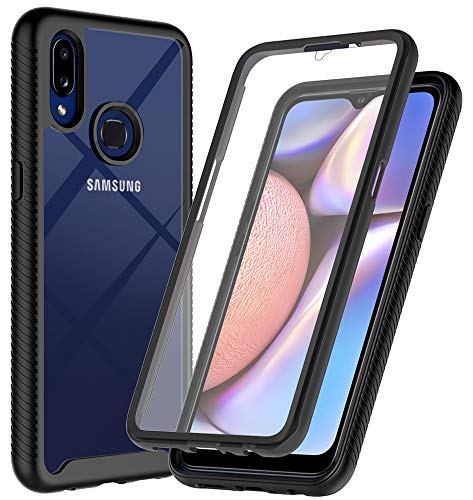 Product Cover ONOLA Designed for Galaxy A10S Case,Three Defense Built-in Screen Protector Crystal Clear Full Body Shockproof Slim Fit Cover for Samsung Galaxy A10S Phone (Black)