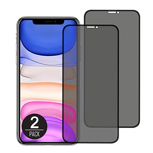 Product Cover Privacy Screen Protector for iPhone 11 Pro 2019/iPhone Xs/iPhone X (5.8inch)，Full Coverage Privacy Tempered Glass [Case Friendly] [Advanced Clarity] (2-Pack)