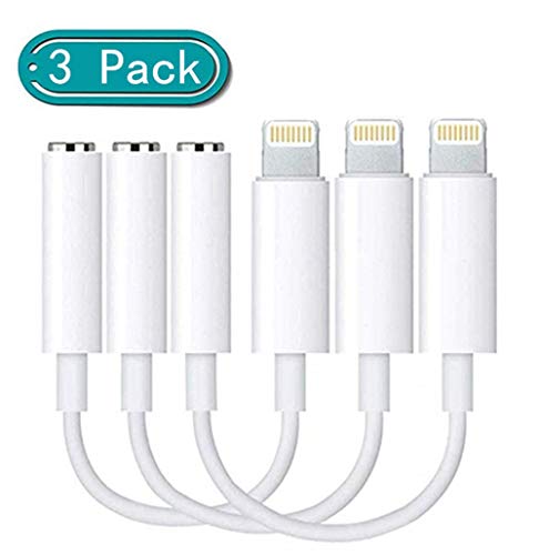 Product Cover iPhone Headphone Adapter (3 Pack),Luminira Compatible with iPhone 7/7Plus /8/8Plus /X/Xs/Xs Max/XR Adapter Headphone Jack, 3.5 mm Headphone Adapter Jack Compatible with iOS 12