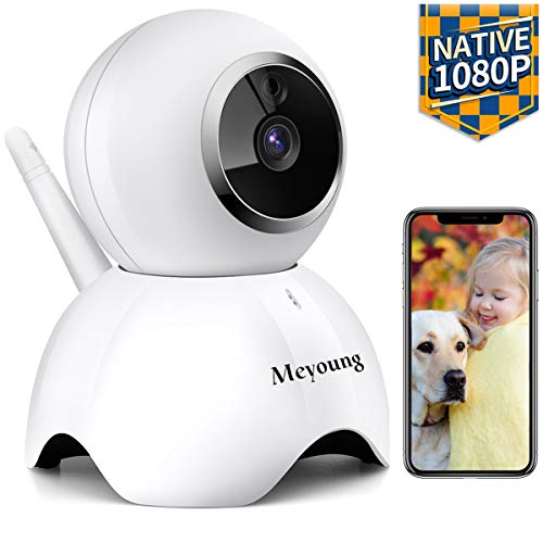 Product Cover Wireless Security Camera, Upgraded Native 1080P WiFi Dog Pet Camera, Meyoung Wireless Indoor Pan/Tilt/Zoom Home Camera Baby Monitor IP Camera - Night Vision,Motion Detection,2-Way Audio,Cloud Service