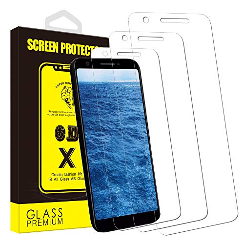 Product Cover Yoyamo Google Pixel 3a Screen Protector, [3Pack] X093 3D Tempered Glass Screen Coverage [9H Hardness][HD][Case Friendly][Anti-Fingerprint] Screen Protector for Google Pixel 3a