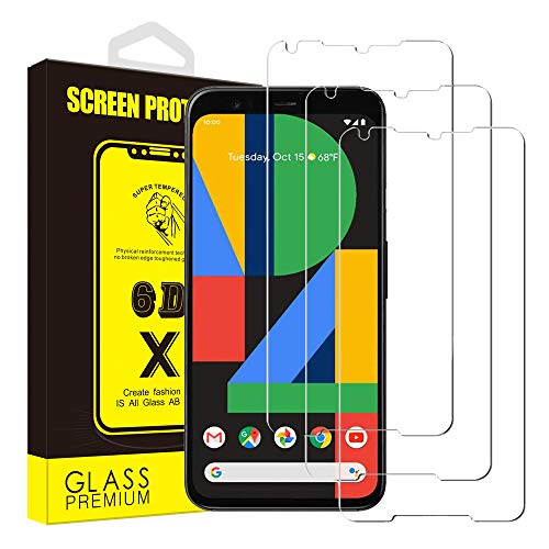 Product Cover Yoyamo Google Pixel 2XL Screen Protector, [3Pack] X093 3D Tempered Glass Screen Coverage [9H Hardness][HD][Case Friendly][Anti-Fingerprint] Screen Protector for Google Pixel 2XL