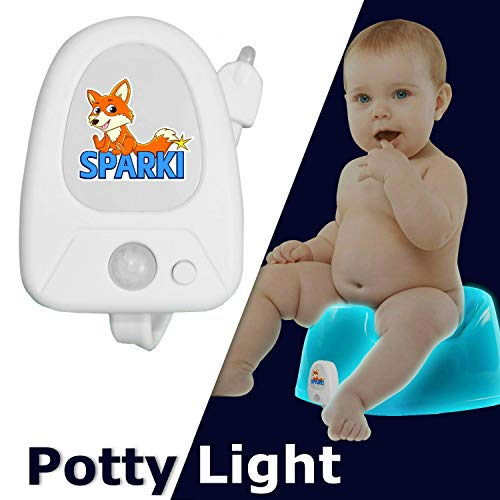 Product Cover Potty Training Chair Light by Sparki, Potty Seat Night Light for Boys and Girls, Toilet Training for Kids, Motion Activated, Step Stool Light for Toddlers